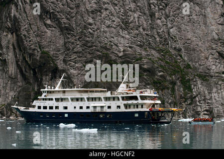 Safari croisière Endeavour à gués la terreur, Endicott Arm, la Forêt Nationale Tongass, Alaska, USA. Le 49e État, le plus grand aux États-Unis, est parfait pour c Banque D'Images