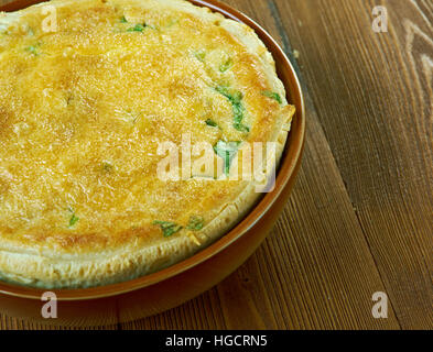 Tarta de seso - cervelle de boeuf tarte dans la cuisine colombienne. Banque D'Images