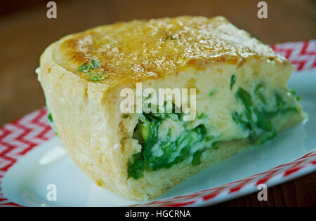 Tarta de seso - cervelle de boeuf tarte dans la cuisine colombienne. Banque D'Images