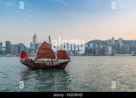 Junk Boat à Hongkong Banque D'Images