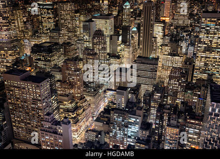 Vue depuis l'Empire State Building, New York City Banque D'Images