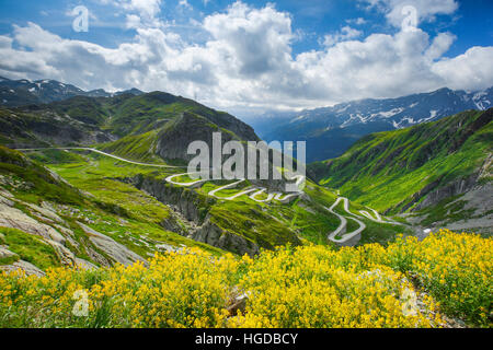 Ancien col du Gothard, en Suisse Banque D'Images