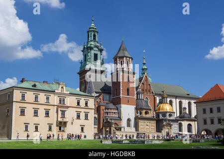 Le Château Royal de Wawel à Cracovie Banque D'Images