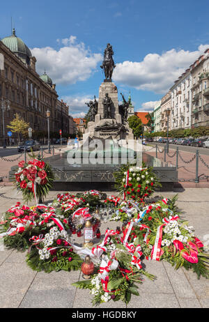 Monument à Cracovie Grunwald Banque D'Images