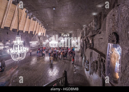 Mines de sel de Wielizka, Pologne Banque D'Images