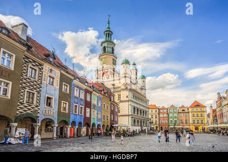 La Pologne, Poznan, ville, Stary Rynek de ville, des maisons pittoresques, la place de la Vieille Ville Banque D'Images