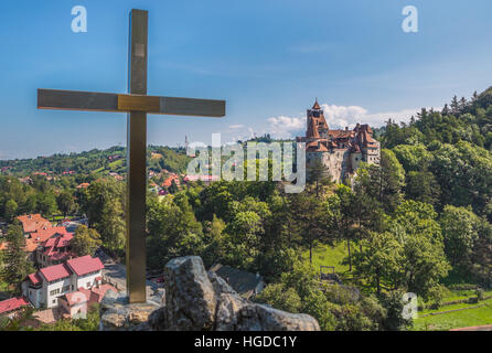 La Roumanie, la Transylvanie, la ville de Bran, le château de Bran, château de Dracula, Banque D'Images