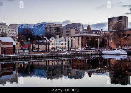 Waterfront à Hobart, Tasmanie, Australie Banque D'Images