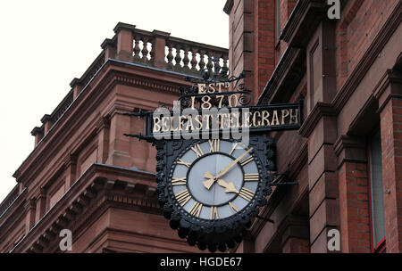 Belfast Telegraph Réveil Banque D'Images