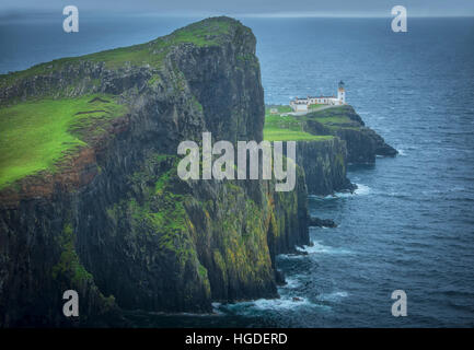 L'archipel des Hébrides, Ecosse, île de Skye, Phare Neist Banque D'Images