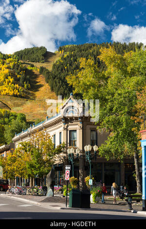 Rockies du Colorado, le tremble, le centre-ville à l'automne Banque D'Images