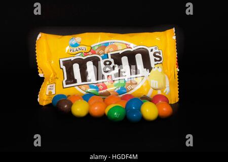 Arachides Chocolat M&M's Banque D'Images