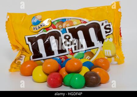 Arachides Chocolat M&M's Banque D'Images