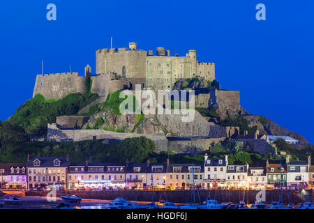 Royaume-uni, Iles Anglo-Normandes, Jersey, Gorey, château Mont Orgueil Banque D'Images