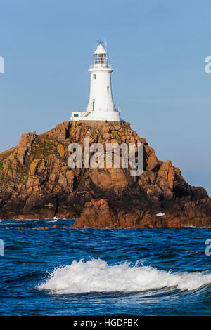 Royaume-uni, Iles Anglo-Normandes, Jersey, Corbiere Lighthouse Banque D'Images