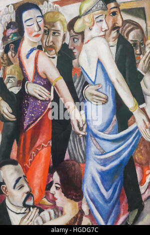 Germany, Bavaria, Munich, la Pinakothek Musée d'Art Moderne (Pinakothek der Moderne), la peinture intitulée 'Tanz à Baden-Baden' de Max Beckmann daté 1923 Banque D'Images