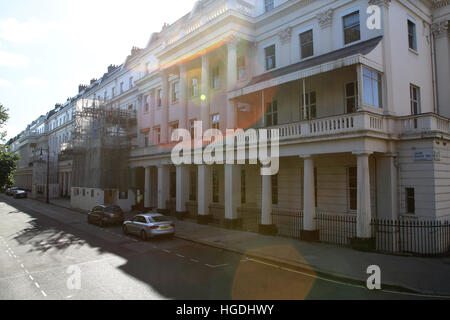 Eaton Square square résidentiel terrasses dans le quartier de Belgravia Banque D'Images