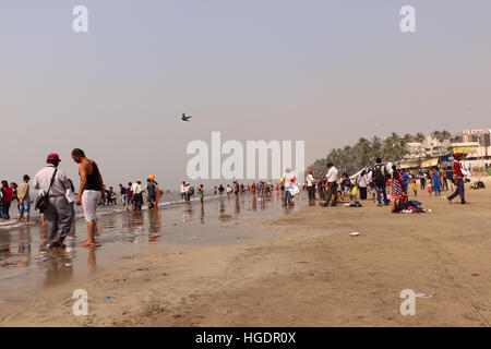 La plage de Juhu à Mumbai Banque D'Images