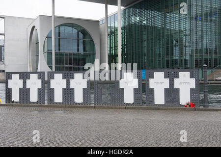 Gedenkstatte Weisse Kreuze monument à Berlin Banque D'Images