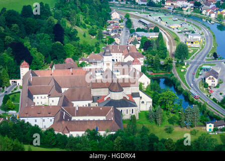 Lilienfeld : monastère cistercien en vallée de la rivière Traisen, Mostviertel, Niederösterreich, Basse Autriche, Autriche Banque D'Images