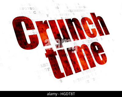 Concept d'entreprise : le manque de temps sur l'arrière-plan numérique Banque D'Images