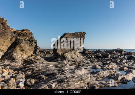 Rock formation à la pointe du Payre Banque D'Images