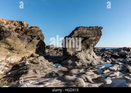 Rock formation à la pointe du Payre Banque D'Images