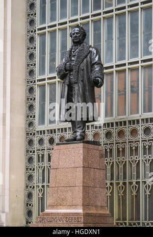 Statue de Cornelius Vanderbilt, Grand Central Station, NEW YORK CITY Banque D'Images