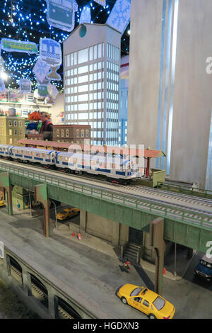 Maison de vacances annuel Petit Train afficher, de transit Museum, Grand Central Terminal, NEW YORK Banque D'Images