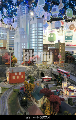 Maison de vacances annuel Petit Train afficher, de transit Museum, Grand Central Terminal, NEW YORK Banque D'Images