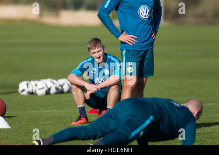 Murcia, Espagne. Le 08 Jan, 2017. Jakub Blaszczykowski lors de la VfL Wolfsburg team training camp en Murcie, Espagne, 08 janvier 2017. Photo : Pascu Mendez/dpa/Alamy Live News Banque D'Images