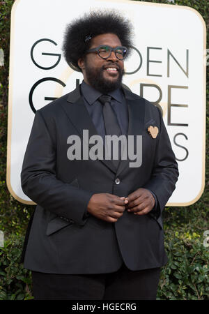 Los Angeles, Californie, USA. 8 janvier, 2017. Questlove. 74e congrès annuel de Golden Globe Awards qui a eu lieu au Beverly Hilton. © Hfpa/AdMedia/ZUMA/Alamy Fil Live News Banque D'Images