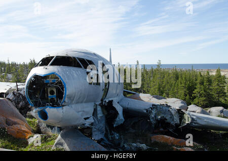 Accident d'avion abandonné Banque D'Images
