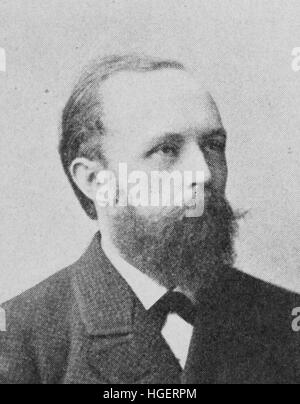 Emil Adolf Oskar Froelich, né le 23 novembre 1843 ; décédé le 6 juillet 1909, était un technicien qui a travaillé dans les domaines du génie électrique, télégraphie, l'électrochimie et la chaleur solaire à Berlin, reproduction d'une photo de l'année 1895, l'amélioration numérique Banque D'Images