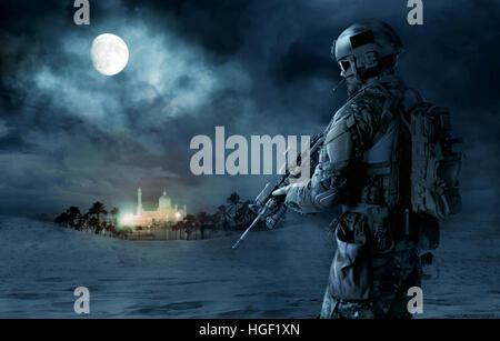 US Army Green Beret Banque D'Images