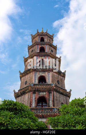 La pagode de Thien Mu, Hue, Vietnam Asie Banque D'Images