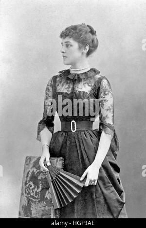 Jennie Jerome épouse de Lord Randolph Churchill et mère de Winston Churchill. Vers 1880 Banque D'Images
