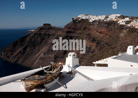 À l'égard Imerovigli de Fira, Santorini, Grèce Banque D'Images