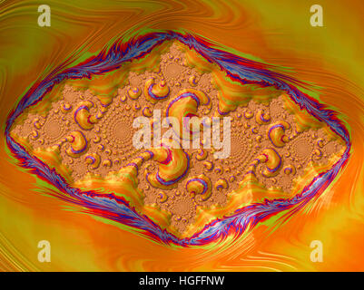 Fire Island - un fractal illustration Banque D'Images