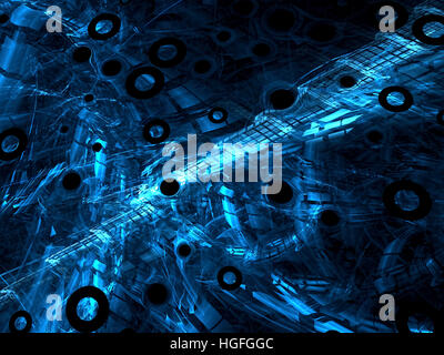 Abstract space ship - image générée numériquement Banque D'Images