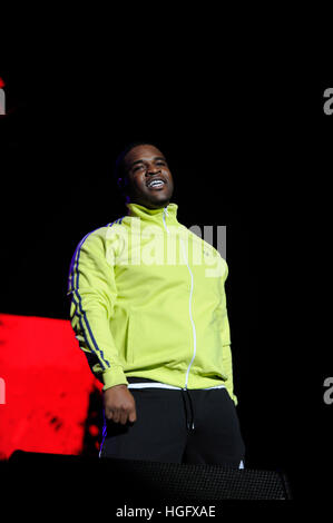 Artiste hip hop Darold Ferguson, Jr., alias A$AP Ferg fonctionne à l'expérience PARI concert au Staples Center le 25 juin 2016 à Los Angeles, Californie. Banque D'Images