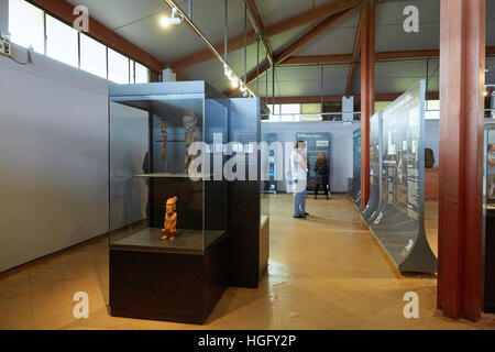 Musée anthropologique, Museo Antropologico Sebastian Englert, aumônier de l'île de Pâques Banque D'Images