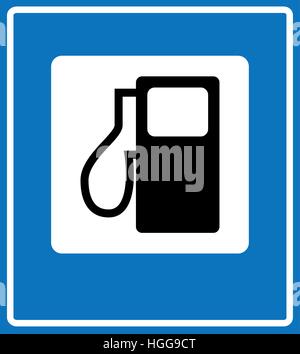 Pompe à carburant, l'icône de la station Illustration de Vecteur