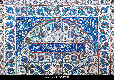 La mosquée de Piyale pacha d'Iznik du mihrab Istanbul Turquie Banque D'Images