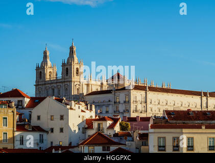 Portugal, Lisbonne, vue vers le monastère de São Vicente de Fora. Banque D'Images