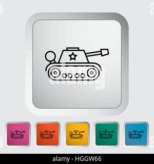 L'icône du réservoir. Fine ligne télévision vector icône connexes pour les applications web et mobiles. Il peut être utilisé comme logo -, le pictogramme, l'icône, l'élément infographique. Vector Illustration de Vecteur