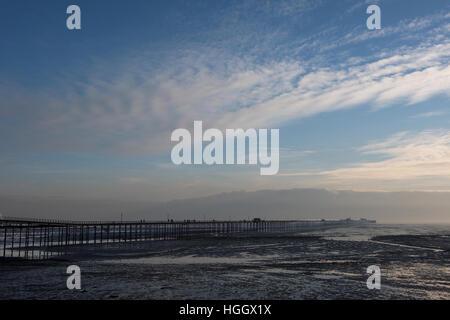 Jetée de Southend, Southend on Sea, Essex, Angleterre, Royaume-Uni. 8 janvier 2017 Southend est une résidence typique de la station balnéaire Banque D'Images