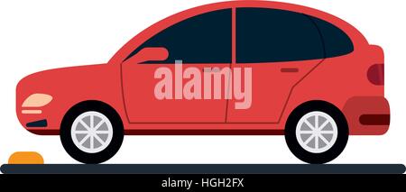 Parking voiture coupé Illustration de Vecteur