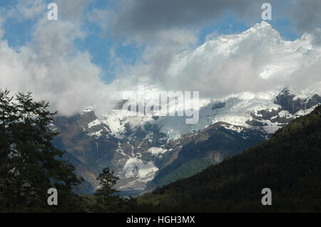 De Pampa Linda, Mt. Tronador, Parc National Nahuel Huapi, Patagonie, Argentine Banque D'Images