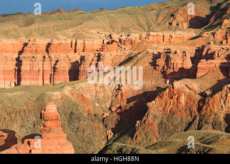 Canyon auezov et la vallée des châteaux connus sous le nom de Grand Canyon du Kazakhstan Banque D'Images